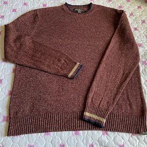 Eddie Bauer Men's Burgundy Crewneck Sweater 100% Cotton Sz Tall XL